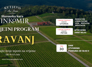 Travanj u restoranu Vinkomir – mjesec vina, okusa i druženja